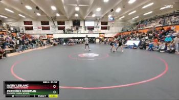 83-90 lbs Round 2 - Mercedes Goodman, Riverton Middle School vs Avery LeBlanc, Powell Middle School