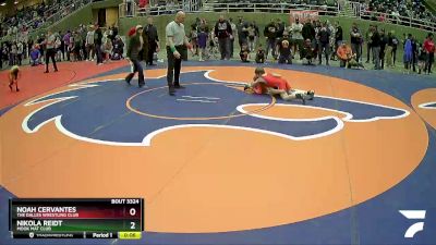 86 lbs Quarterfinal - Noah Cervantes, The Dalles Wrestling Club vs Nikola Reidt, MOOK MAT CLUB