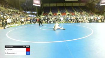 126 lbs Cons 32 #1 - Elijah Cortez, California vs Sebastian Degennaro, Florida