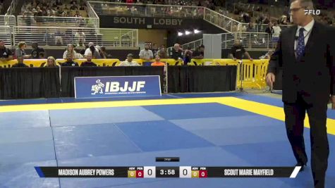 Madison Aubrey Powers vs Scout Marie Mayfield 2025 Pan Kids Jiu-Jitsu IBJJF Championship