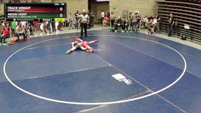 78 lbs Quarterfinal - Nixon Hunt, Bonneville Wrestling Club vs Trace Wright, Kanab Cowboys