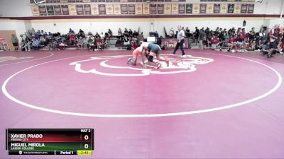 184 lbs Quarterfinal - Xavier Prado, Fresno City vs Miguel Mirola, Lassen College