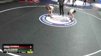 106 lbs Cons. Round 4 - Aaron Contreras, California vs Declan Leonard, USA Gold Wrestling Club