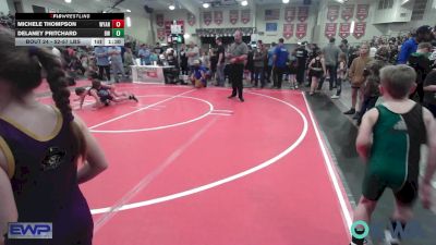 52-57 lbs Quarterfinal - Michele Thompson, Wyandotte Youth Wrestling vs Delaney Pritchard, Bristow Wrestling