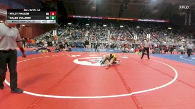 2A-157 lbs Semifinal - Caleb Vollmer, Tongue River vs Wiley Philleo, Shoshoni