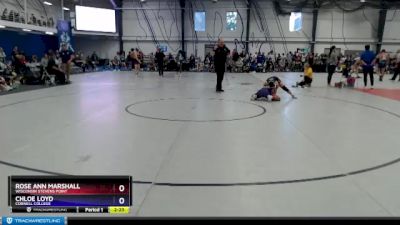 116 lbs Quarterfinal - Rose Ann Marshall, Wisconsin Stevens Point vs Chloe Loyd, Cornell College