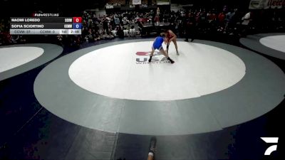 135 lbs Naomi Loredo, CVWA - Central Valley Wrestling Association vs Sofia Sciortino, CMWA - Coastal Mountain Wrestling Association