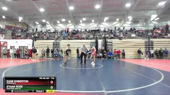 113 lbs Quarterfinal - Ethan Rose, Switzerland Co vs Zane Emberton, Tipton H.S.