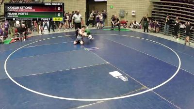 92 lbs Cons. Round 3 - Kayson Strong, Champions Wrestling Club vs Frank Motes, Gold Rush