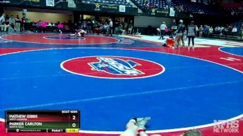 4A-165 lbs Quarterfinal - Mathew Gibbs, West Laurens vs Parker Carlton, North Hall