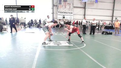 182 lbs Consi Of 16 #2 - Dante Richardson, RI vs Brayden Hart, WV