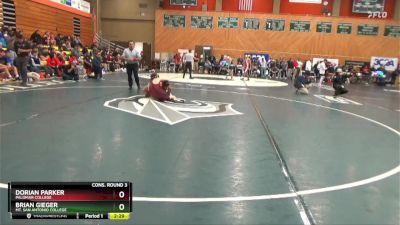 149 lbs Cons. Round 3 - Brian Gieger, Mt. San Antonio College vs Dorian Parker, Palomar College