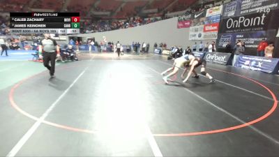 5A Boys 165 lbs Cons. Round 3 - Caleb Zachary, Mountain View Boys vs James Keinonen, Canby Boys