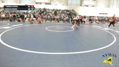 70 lbs Round 2 - Sienna DuVall, Club Not Listed vs Aerilyn Rivers, Mexico Wrestling