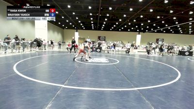120 lbs Champ. Rd Of 32 - Taiga Kwon, Ozark High School vs Brayden Yakich, Black Fox Wrestling Academy