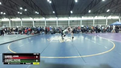 138 lbs Cons. Round 2 - Gabriel Lewis, East Jr High vs Chesney Mathie, Warrior Wrestling Club