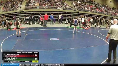 85-95 lbs Round 2 - Leena Sharp, Uintah Wrestling vs Claire Fausett, Carbon Wrestling