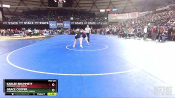 Girls 3A/4A 155 Quarterfinal - Grace Cooper, Evergreen (Vancouver) (Girls) vs Karlee Brummett, Spanaway Lake (Girls)