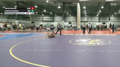 120 lbs 1 - Gavin Walker, OTM WALTERS WRESTLING vs Carsyn Parrish, WILLIAMSBURG WRESTLING CLUB