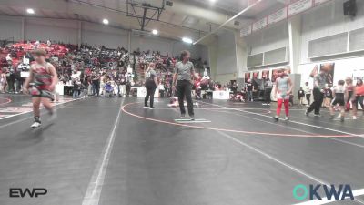 100 lbs Semifinal - Noah Herron, Collinsville Cardinal Youth Wrestling vs Kade Church, Skiatook Youth Wrestling
