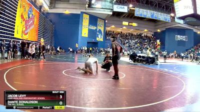 285 lbs Champ. Round 2 - Dante Donaldson, The Hill School vs Jacob Levy, Lake Highland Preparatory School