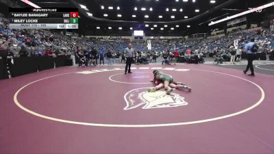 105 lbs Quarterfinal - Miley Locke, Basehor-Linwood HS vs Baylee Baragary, Lansing HS