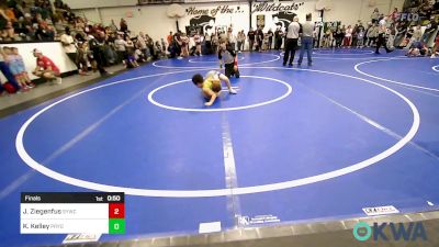 66 lbs Final - Ja'Kel Ziegenfus, Springdale Youth Wrestling Club vs Kaisen Kelley, Pryor Tigers