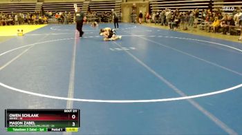 100 lbs Quarterfinal - Mason Zabel, PEM (Plainview/Elgin/Millville) vs Owen Schlaak, NRHEG