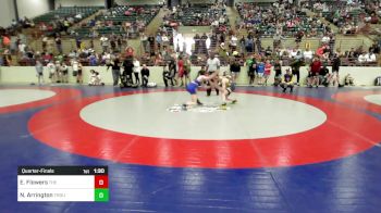 95 lbs Quarterfinal - Eli Flowers, The Wrestling Center vs Noah Arrington, Troup Wrestling