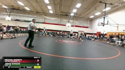 138 lbs Semifinal - Jonah Schultz, Cody vs Michael Bassett, Greybull/Riverside