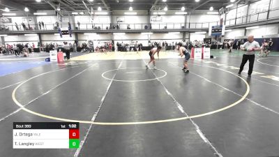 160A lbs Quarterfinal - Joey Ortega, Yale Street/arthur L Johnson vs Tj Langley, Western Reserve Academy