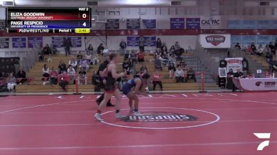 131 lbs Semifinal - Eliza Goodwin, Southern Oregon University vs Paige Respicio, University Of Providence
