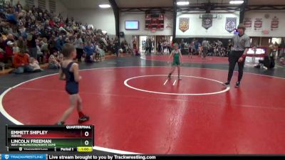 1 lbs Quarterfinal - Emmett Shipley, WBNDD vs Lincoln Freeman, West Burlington/Norte Dame