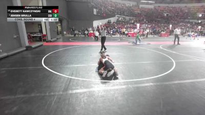 80 lbs Cons. Round 4 - Everett Kawczynski, Demons WC (Burlington) vs Jensen Brulla, Grafton / AWA