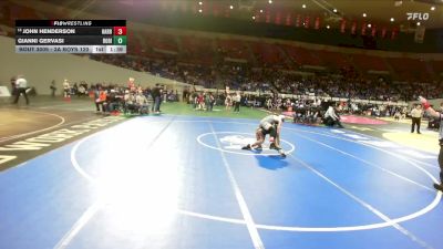 3A Boys 120 lbs Champ. Round 1 - John Henderson, Harrisburg Boys vs Gianni Gervasi, Rogue River Boys