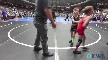 52 lbs Round Of 32 - Keenen McCammon, Newkirk Takedown Cub vs Bree Leyba, Team Tulsa Wrestling Club