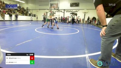 70 lbs Rr Rnd 4 - Mason Woolman, Pryor Tigers vs Jackson Jones, Warner Eagles Youth Wrestling