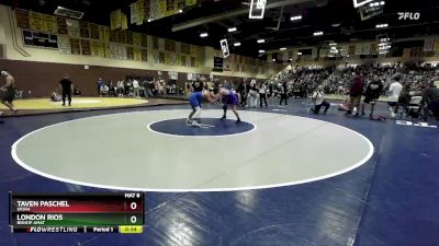 132 lbs Cons. Round 1 - Taven Paschel, Ukiah vs London Rios, Bishop Amat