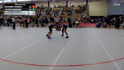 165 lbs Champ. Round 2 - Colten Gundersen, Augustana vs Nathaniel Franklin, Iowa Central Community College