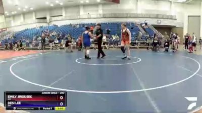 200 lbs Round 2 - Emily Jirousek, OH vs Desi Lee, OH