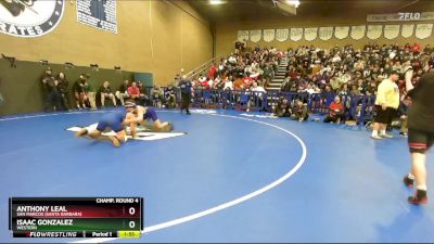 132 lbs Champ. Round 4 - Isaac Gonzalez, Western vs Anthony Leal, San Marcos (Santa Barbara)