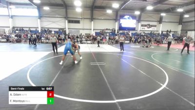 215 lbs Semifinal - Aidan Odom, Aztec WC vs Frankey Montoya, Bulldogs