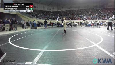 70 lbs Consi Of 16 #2 - Carlos Cabrera, Warner Eagles Youth Wrestling vs London Brown, Team Guthrie Wrestling