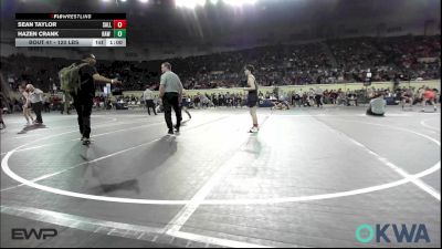 120 lbs Consi Of 16 #2 - Sean Taylor, Sallisaw Takedown Club vs Hazen Crank, Raw Wrestling Club