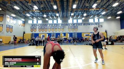 157 lbs Quarterfinal - Eric Hodge, Golden Bears vs Manuel Narciso, Explorer Wrestling Club