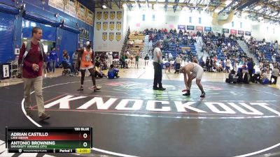 190 Blue Round 2 - Antonio Browning, University (Orange City) vs Adrian Castillo, Lake Gibson