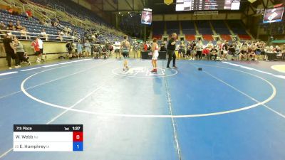 100 lbs 7th Place - William Webb, NJ vs Ethan Humphrey, IA