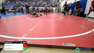 96 lbs Round Of 16 - Austyn Harry, Wyandotte Youth Wrestling vs Klay Adams, Miami