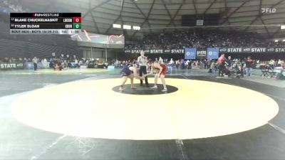 Boys 1B/2B 215 Cons. Round 3 - Tyler Sloan, Columbia Burbank vs Blake Chuckelnaskit, Lake Roosevelt