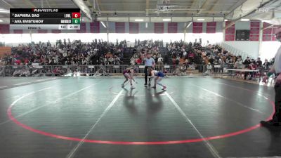 114 lbs Final - Saphira Sao, Lowell vs Ava Svistunov, Belmont
